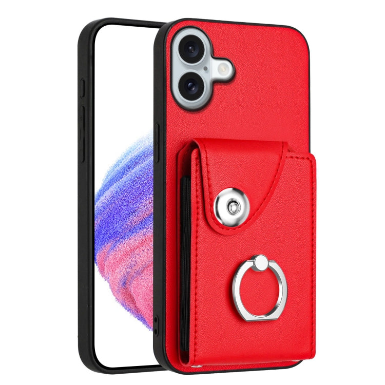 Organ Card Bag Ring Holder Phone Case, For iPhone Air, For iPhone 16 Pro Max, For iPhone 16 Pro, For iPhone 16 Plus