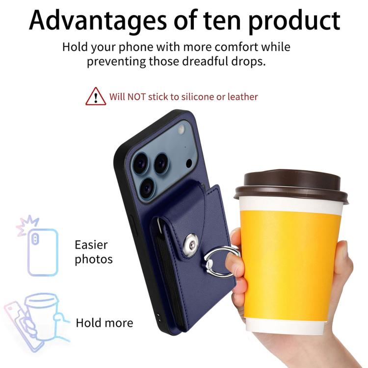 Organ Card Bag Ring Holder Phone Case, For iPhone 17e / 16e, For iPhone 17 Pro Max, For iPhone 17 Pro, For iPhone 17