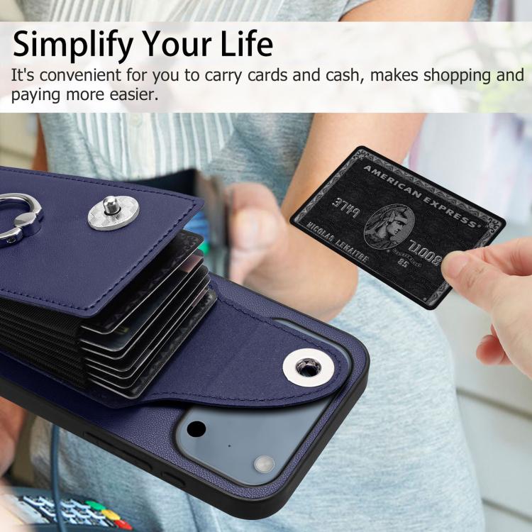 Organ Card Bag Ring Holder Phone Case, For iPhone 17e / 16e, For iPhone 17 Pro Max, For iPhone 17 Pro, For iPhone 17