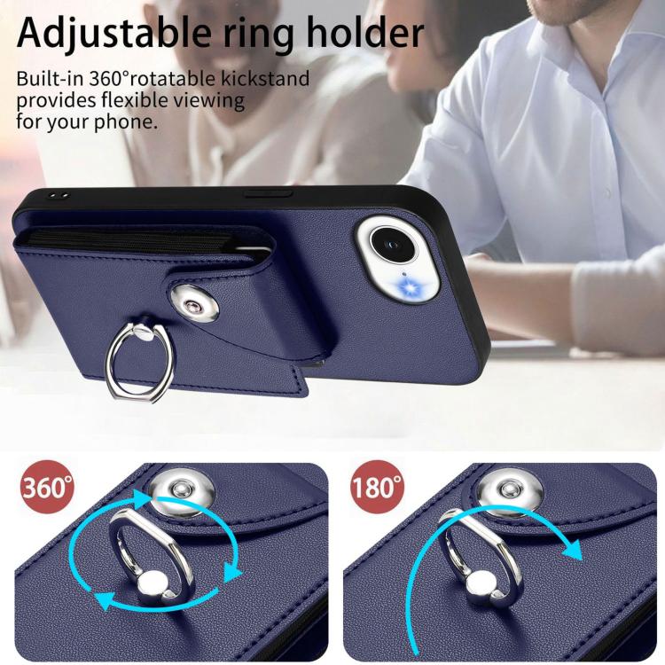 Organ Card Bag Ring Holder Phone Case, For iPhone 17e / 16e, For iPhone 17 Pro Max, For iPhone 17 Pro, For iPhone 17