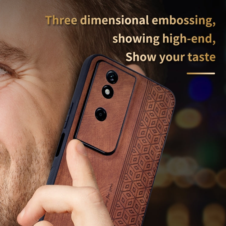 For Honor Play 50 Plus AZNS 3D Embossed Skin Feel Phone Case(Black)