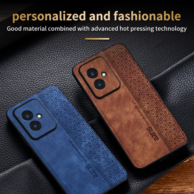 For Honor 100 AZNS 3D Embossed Skin Feel Phone Case(Brown)