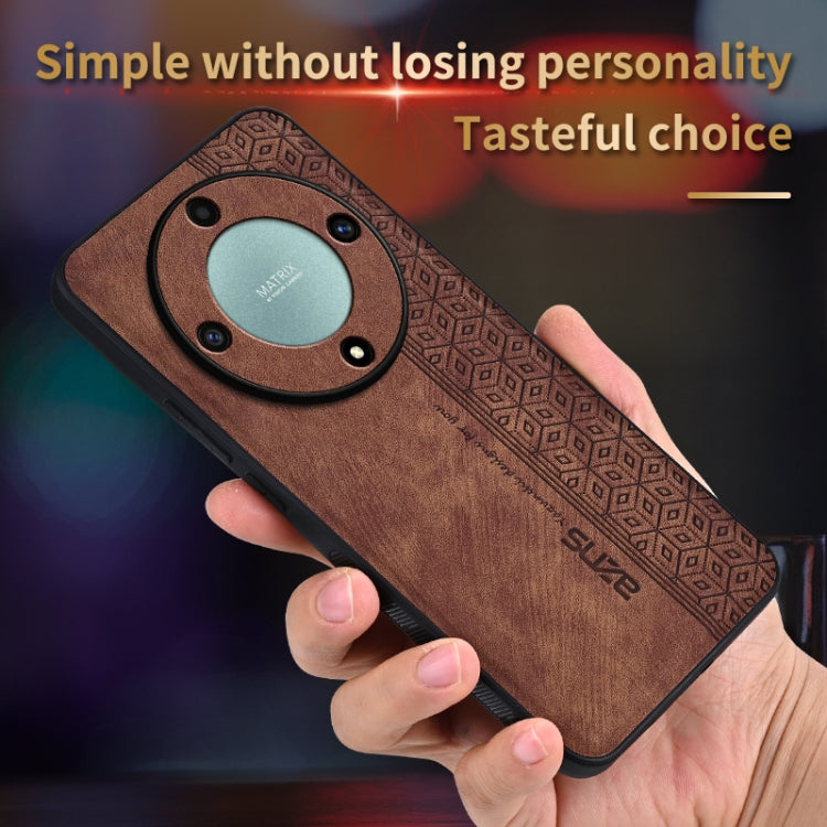 For Honor X9a AZNS 3D Embossed Skin Feel Phone Case(Sapphire Blue)