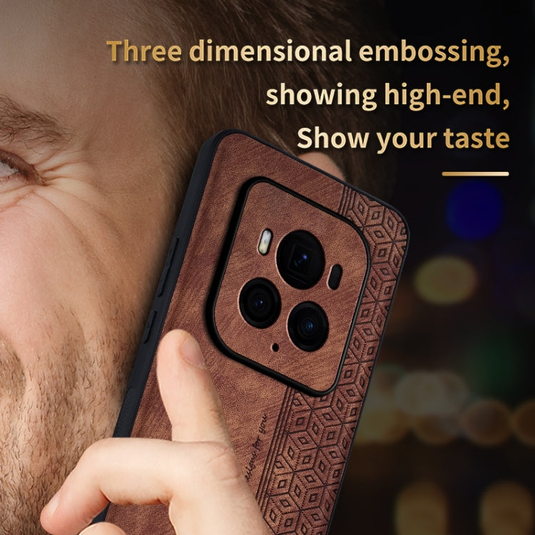 For Honor Magic6 Ultimate AZNS 3D Embossed Skin Feel Phone Case(Sapphire Blue)
