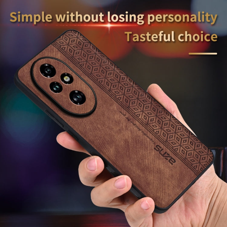 For Honor 200 Pro AZNS 3D Embossed Skin Feel Phone Case(Sapphire Blue)