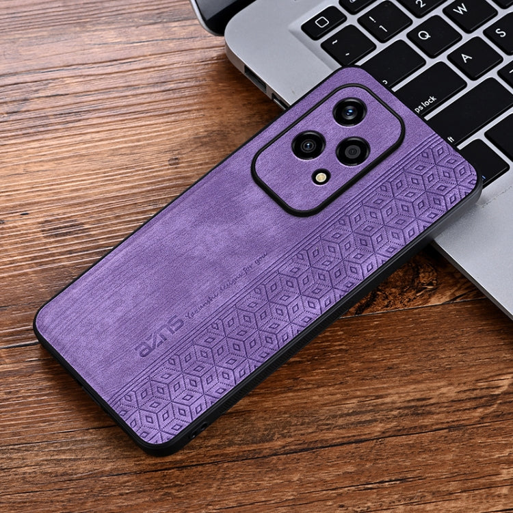 For Honor 200 Lite Global AZNS 3D Embossed Skin Feel Phone Case(Purple)