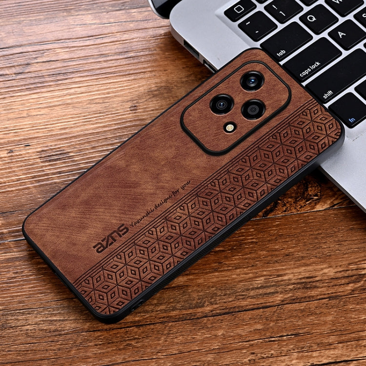 For Honor 200 Lite Global AZNS 3D Embossed Skin Feel Phone Case(Brown)