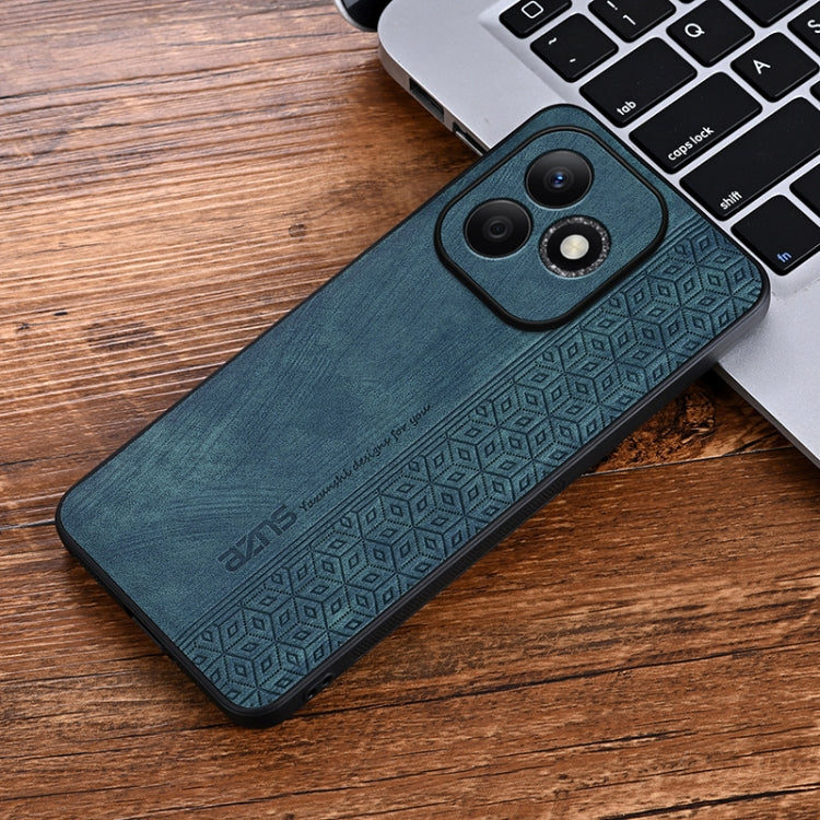 For Honor X60i AZNS 3D Embossed Skin Feel Phone Case(Dark Green)