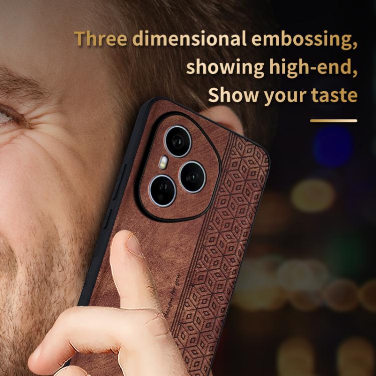 For Honor 400 Pro Global 160.8mm AZNS 3D Embossed Skin Feel Phone Case(Purple)