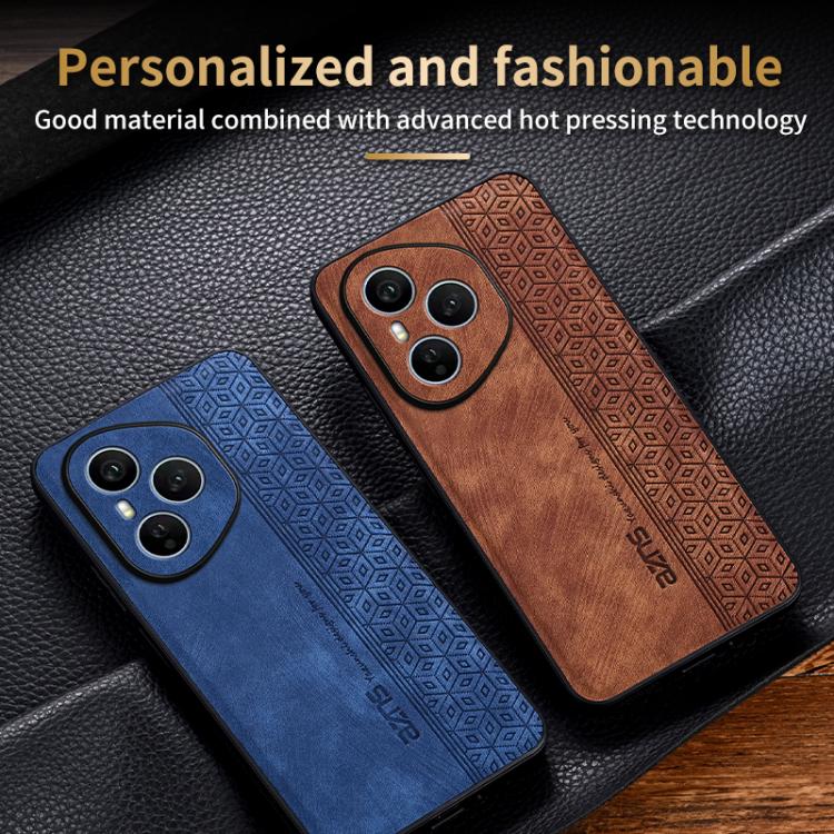 For Honor 400 Pro Global 160.8mm AZNS 3D Embossed Skin Feel Phone Case(Purple)