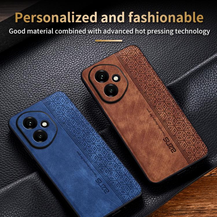 For Honor 400 Global 156.5mm AZNS 3D Embossed Skin Feel Phone Case(Sapphire Blue)