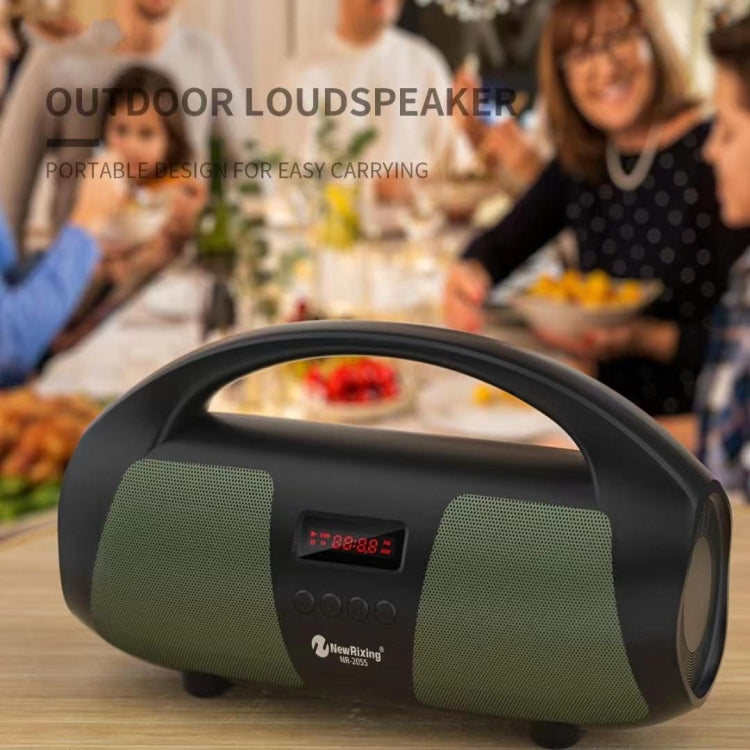 NewRixing NR2055 Wireless Portable TWS Bluetooth Speaker with Microphone(Blue)