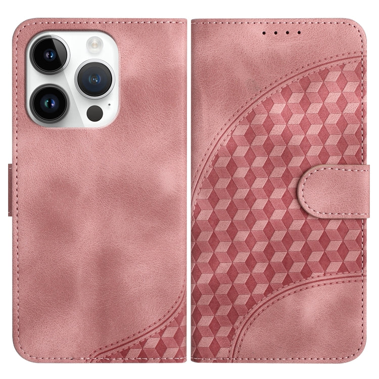 YX0060 Elephant Head Embossed Phone Leather Case with Lanyard, For iPhone 14 Pro, For iPhone 14 Pro Max, For iPhone SE 2022/SE 2020/6/7/8