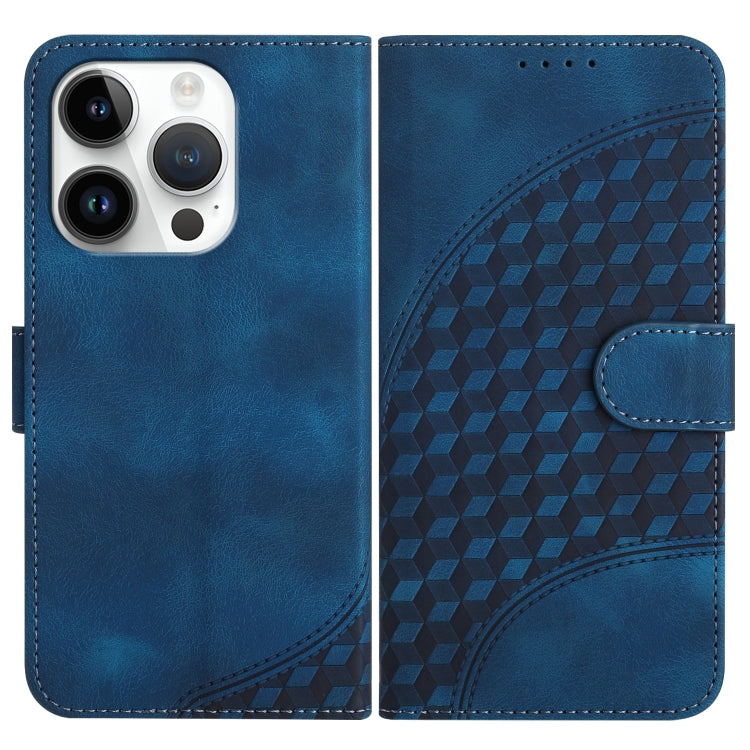 YX0060 Elephant Head Embossed Phone Leather Case with Lanyard, For iPhone 14 Pro, For iPhone 14 Pro Max, For iPhone SE 2022/SE 2020/6/7/8