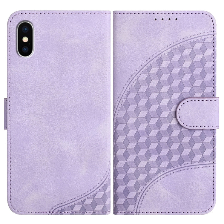 YX0060 Elephant Head Embossed Phone Leather Case with Lanyard, For iPhone 11 Pro, For iPhone XS / X, For iPhone XR