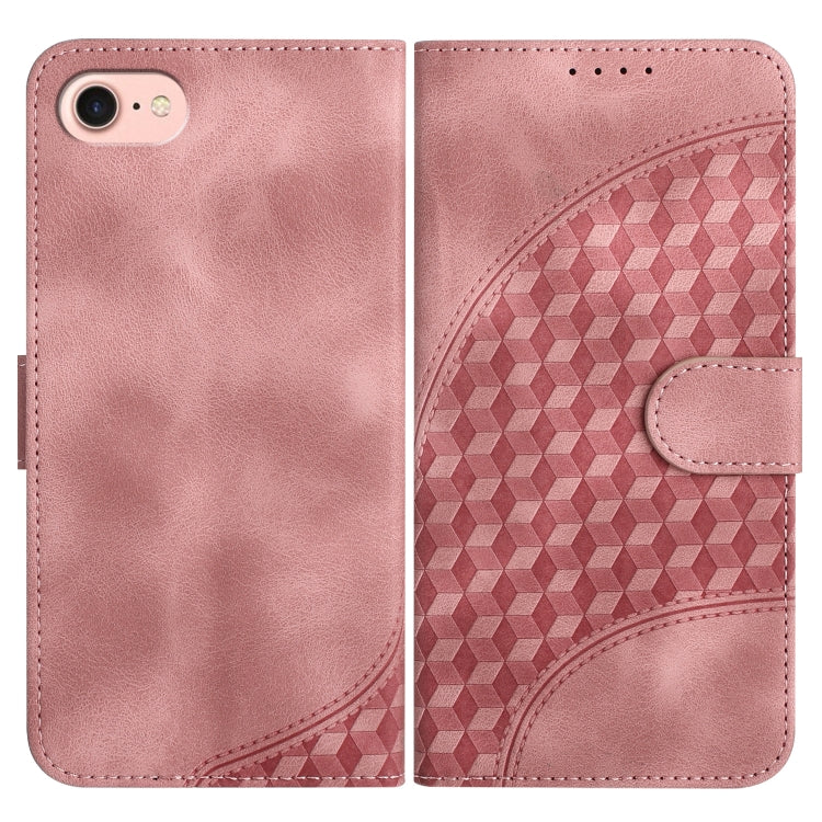 YX0060 Elephant Head Embossed Phone Leather Case with Lanyard, For iPhone 14 Pro, For iPhone 14 Pro Max, For iPhone SE 2022/SE 2020/6/7/8