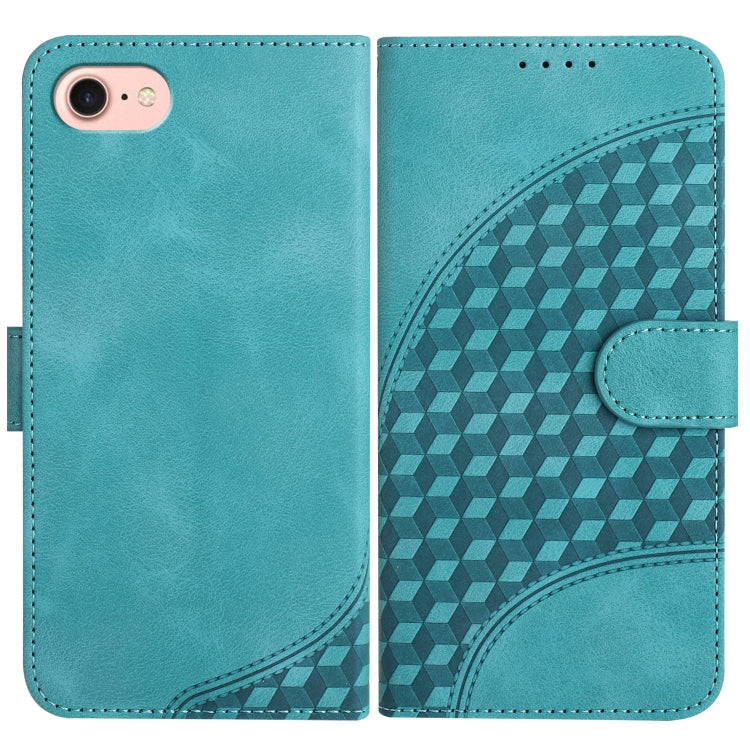 YX0060 Elephant Head Embossed Phone Leather Case with Lanyard, For iPhone 14 Pro, For iPhone 14 Pro Max, For iPhone SE 2022/SE 2020/6/7/8