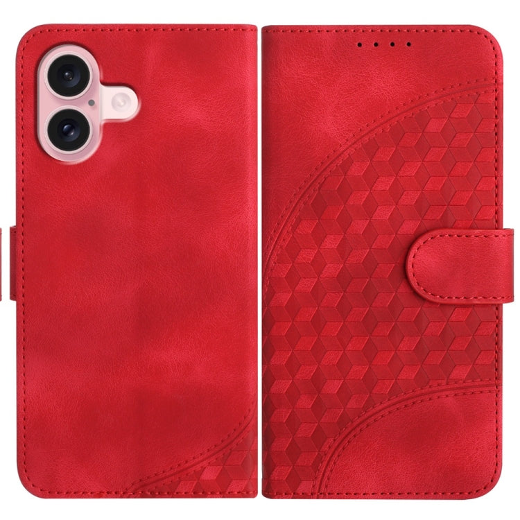 YX0060 Elephant Head Embossed Phone Leather Case with Lanyard, For iPhone 16 Pro, For iPhone 16 Plus, For iPhone 16