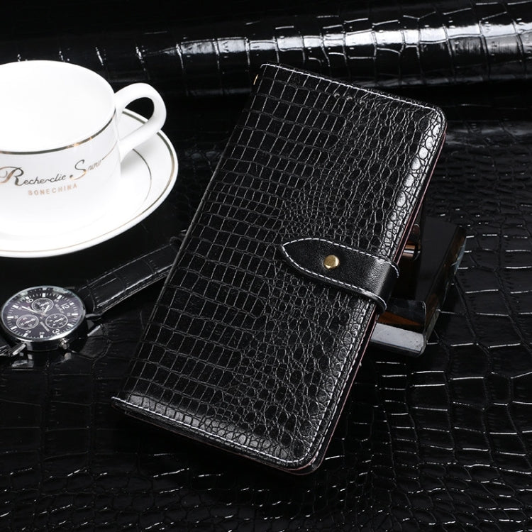 For Samsung Galaxy A15 5G idewei Crocodile Texture Leather Phone Case(Black)