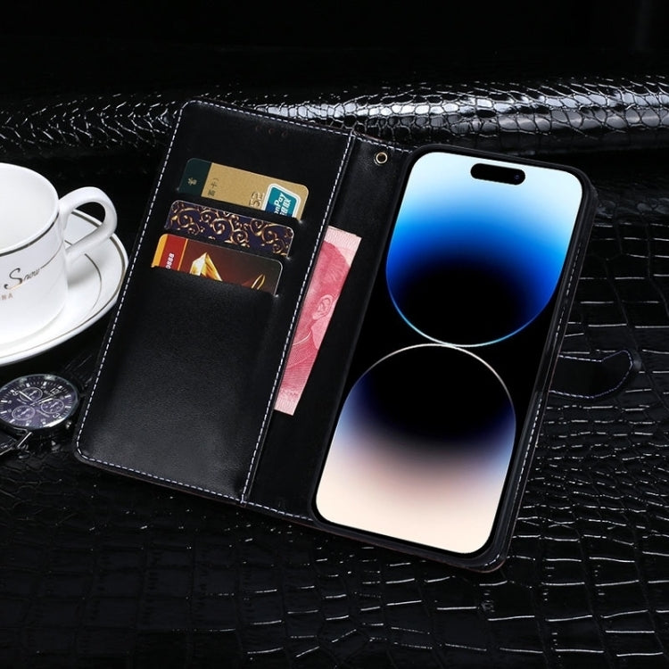 For ASUS Zenfone 11 Ultra idewei Crocodile Texture Leather Phone Case(Black)