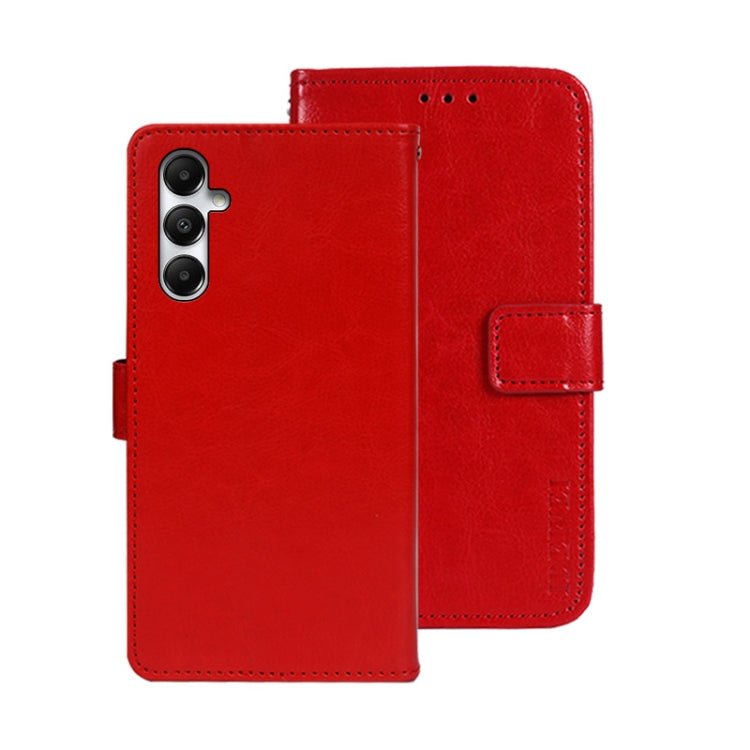 For Samsung Galaxy A05s 4G idewei Crazy Horse Texture Leather Phone Case(Red)