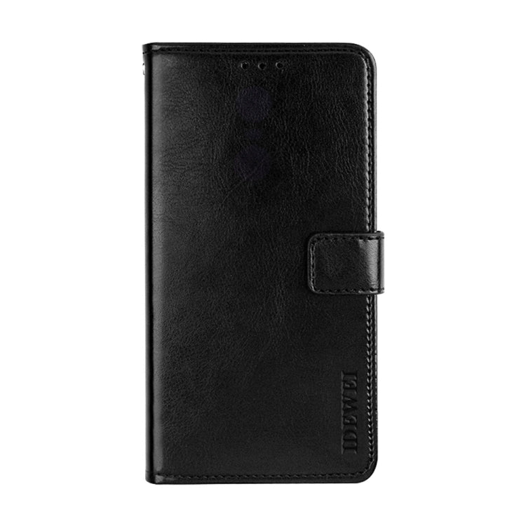 For Nothing Phone 2 idewei Crazy Horse Texture Leather Phone Case with Holder(Black)