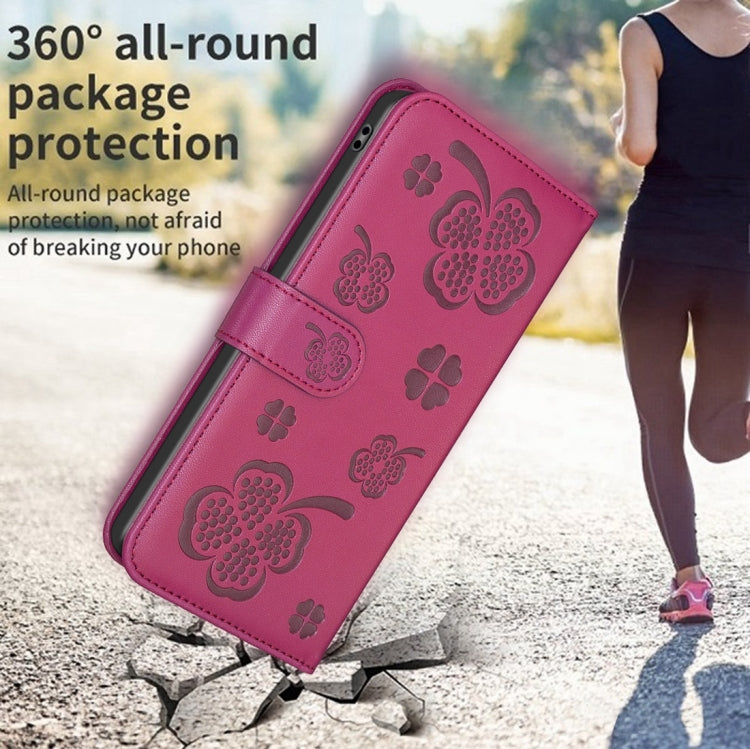 Four-leaf Embossed Leather Phone Case, For iPhone 7 Plus / 8 Plus