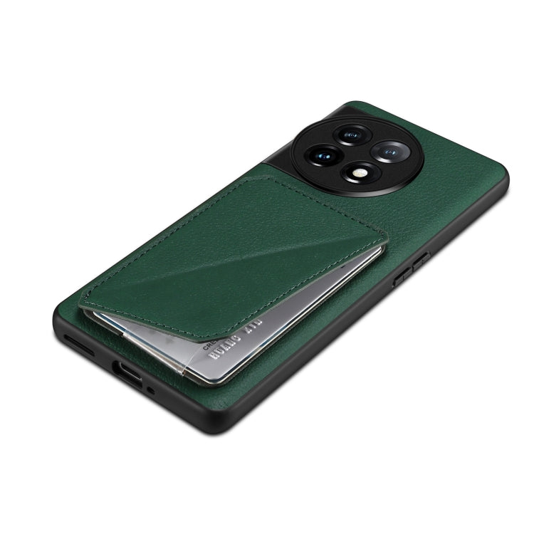 For OnePlus Nord CE 3 Lite / N30 Denior Imitation Calf Leather Back Phone Case with Holder(Green)