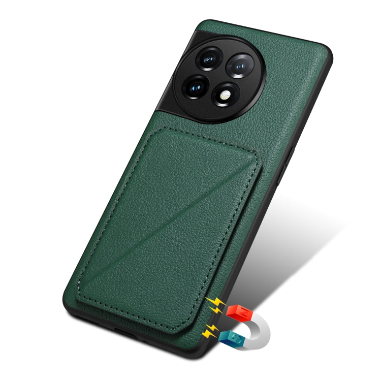 For OnePlus Nord CE 3 Lite / N30 Denior Imitation Calf Leather Back Phone Case with Holder(Green)