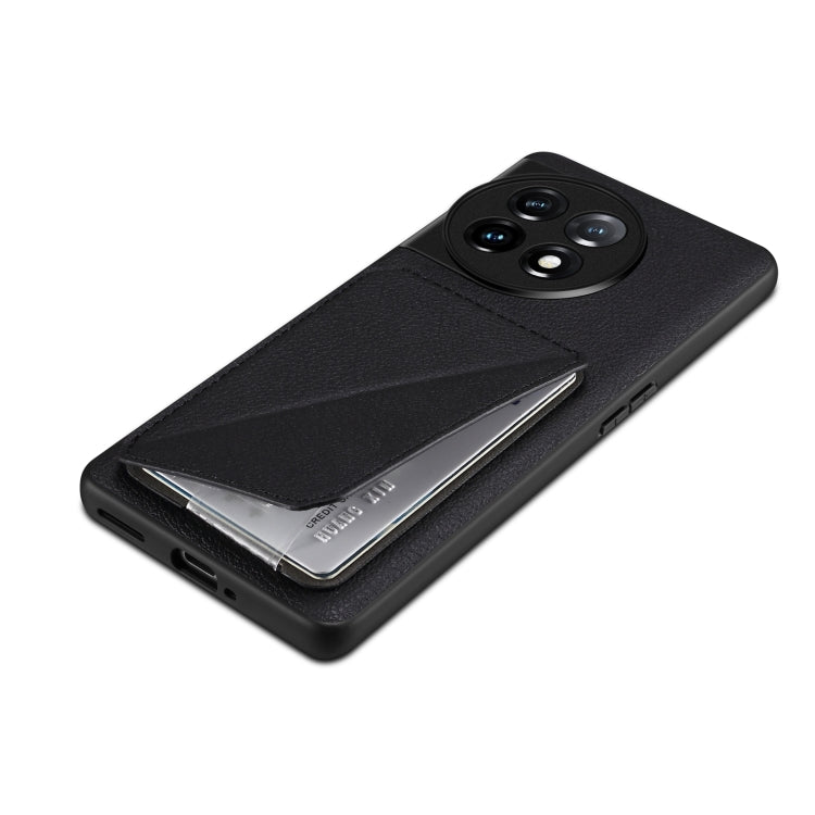 For OnePlus Nord CE 3 Lite / N30 Denior Imitation Calf Leather Back Phone Case with Holder(Black)