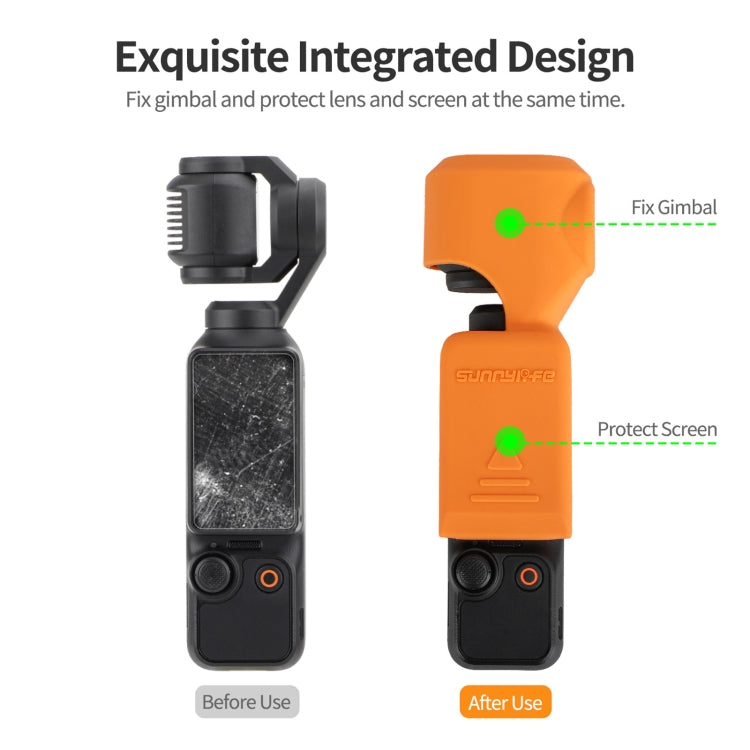For DJI Osmo Pocket 3 Sunnylife OP3-BHT746 Silicone Protective Case(Grey White)