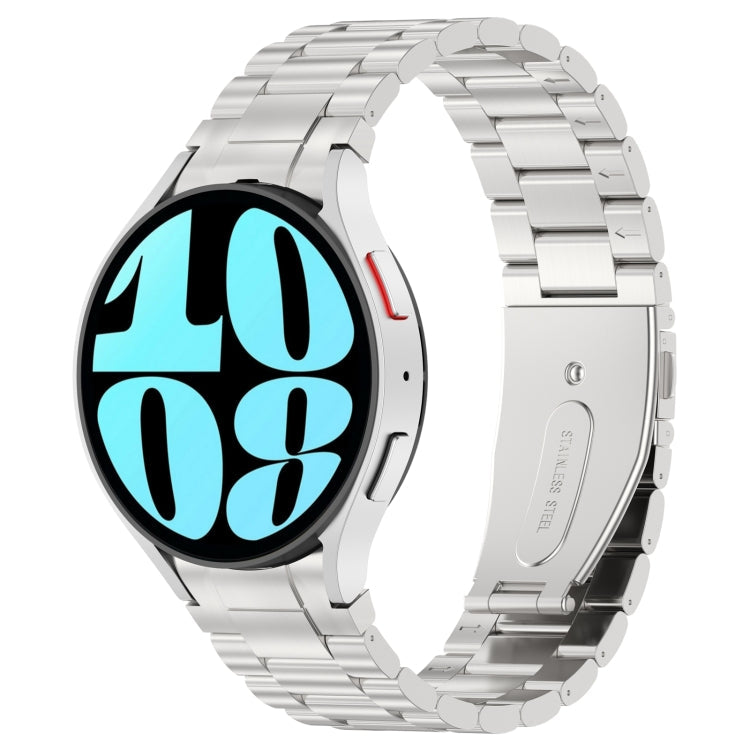 Button Style Three-bead Metal Watch Band, For Samsung Galaxy Watch6/6 Classic/5/5 Pro