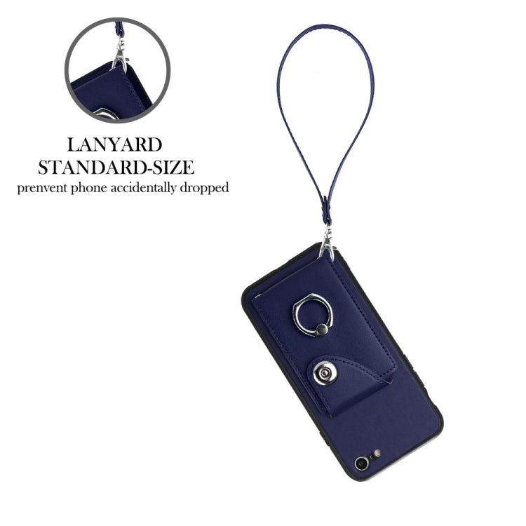 Organ Card Bag Ring Holder PU Phone Case with Lanyard, For iPhone SE 2022/SE 2020/6/7/8, For iPhone 13 Pro Max, For iPhone 13 Pro, For iPhone 13