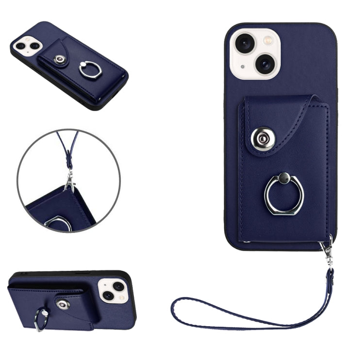 Organ Card Bag Ring Holder PU Phone Case with Lanyard, For iPhone SE 2022/SE 2020/6/7/8, For iPhone 13 Pro Max, For iPhone 13 Pro, For iPhone 13