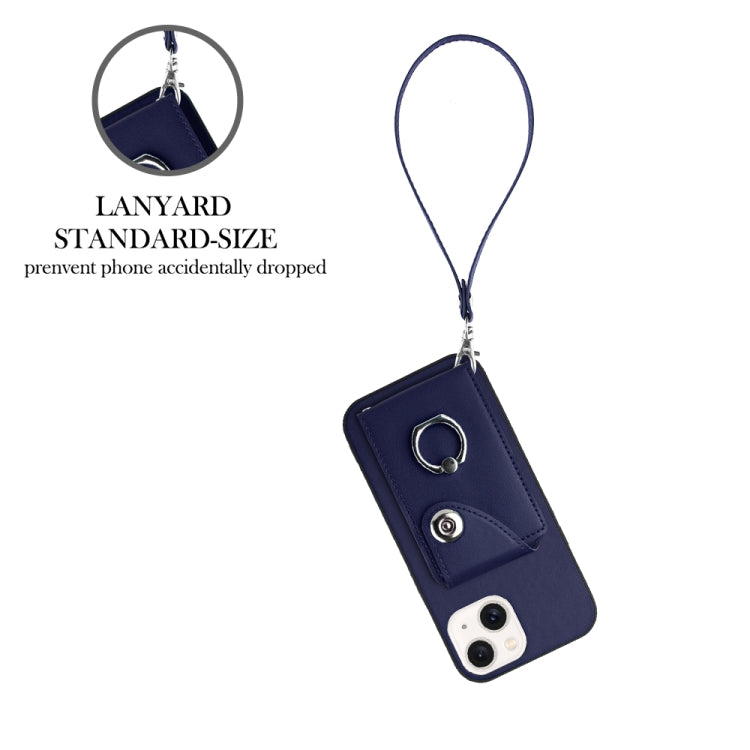 Organ Card Bag Ring Holder PU Phone Case with Lanyard, For iPhone 13 mini, For iPhone 12, For iPhone 12 Pro Max, For iPhone 12 Pro