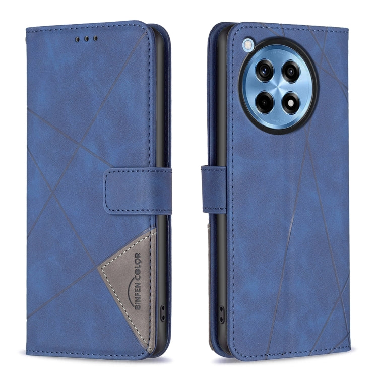 BF05 Magnetic Buckle Rhombus Texture Leather Phone Case, For OnePlus 12 5G