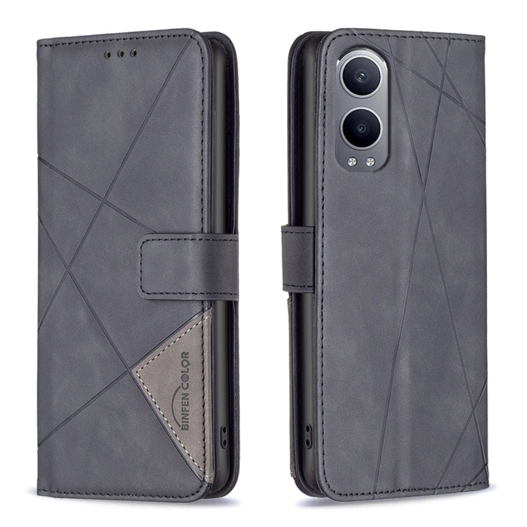 BF05 Magnetic Buckle Rhombus Texture Leather Phone Case, For OnePlus 12 5G