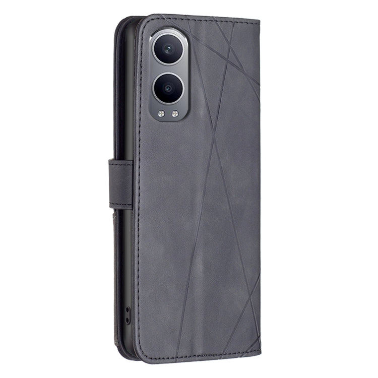 BF05 Magnetic Buckle Rhombus Texture Leather Phone Case, For OnePlus 12 5G