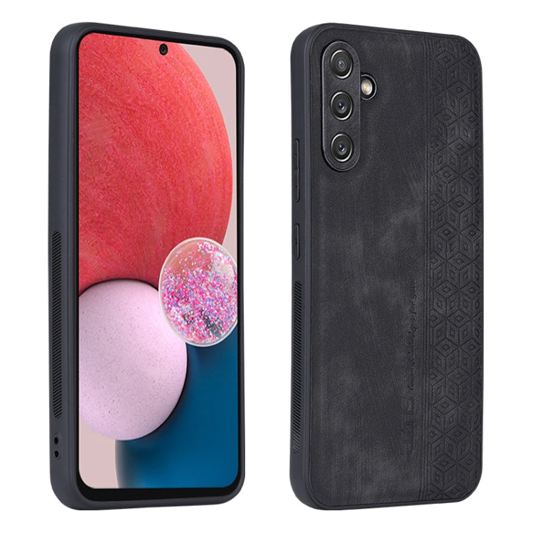 For Samsung Galaxy A34 5G AZNS 3D Embossed Skin Feel Phone Case(Black)