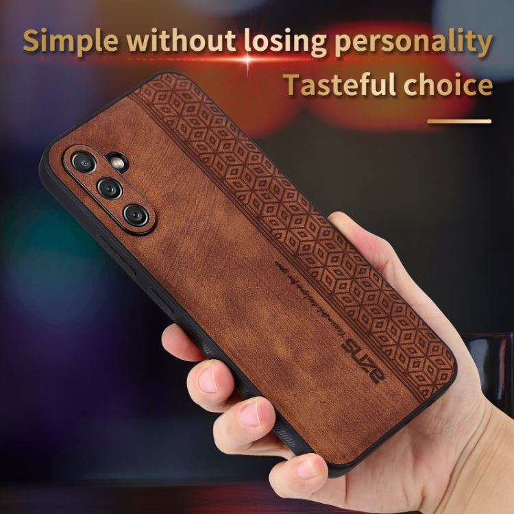 For Samsung Galaxy A34 5G AZNS 3D Embossed Skin Feel Phone Case(Black)