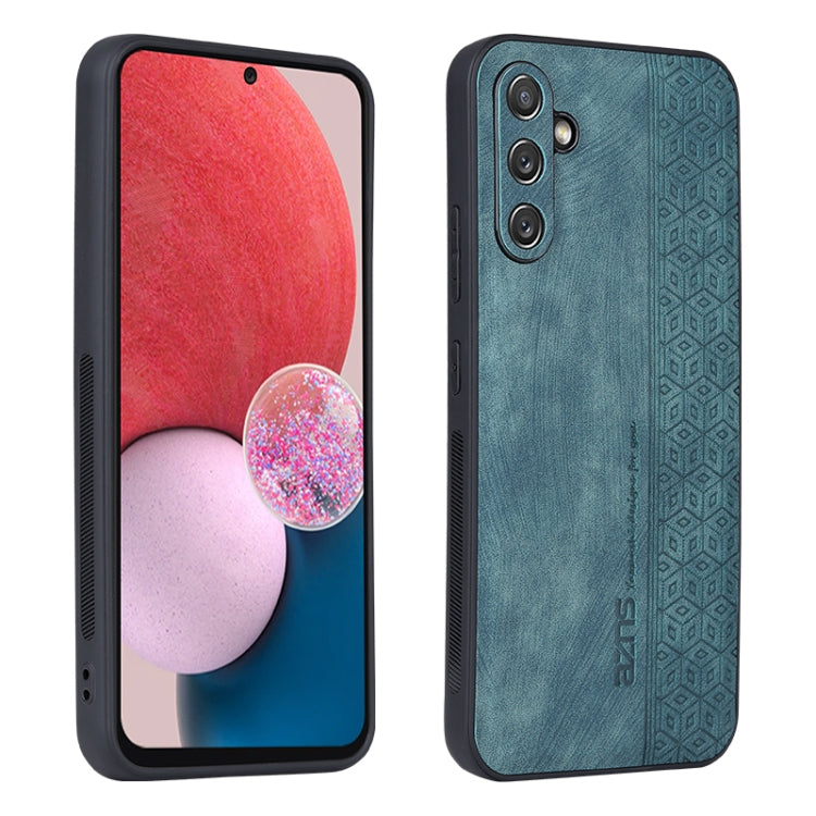 For Samsung Galaxy A34 5G AZNS 3D Embossed Skin Feel Phone Case(Dark Green)
