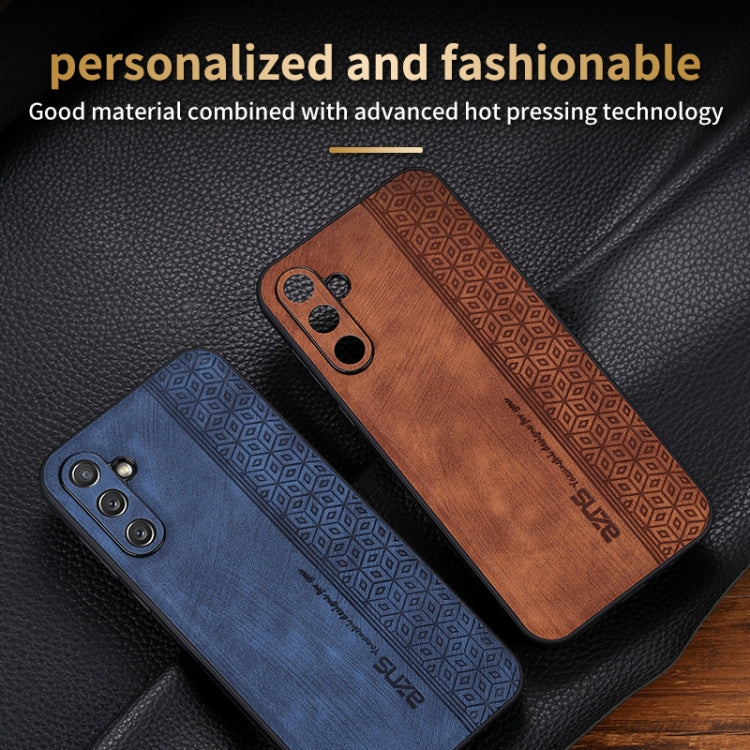 For Samsung Galaxy A54 5G AZNS 3D Embossed Skin Feel Phone Case(Sapphire Blue)