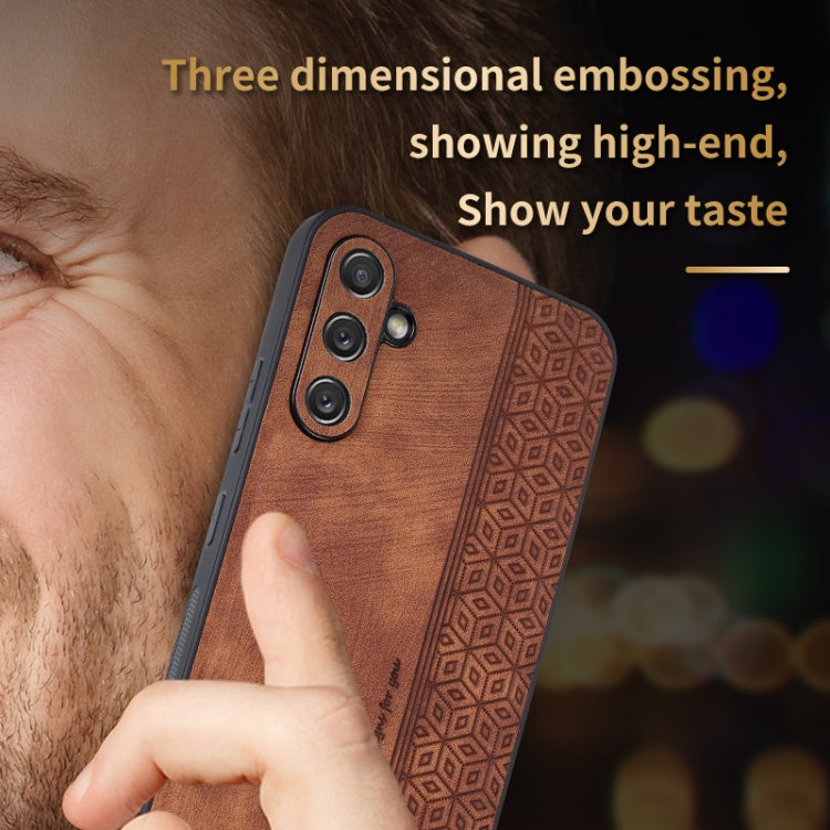 For Samsung Galaxy A54 5G AZNS 3D Embossed Skin Feel Phone Case(Purple)