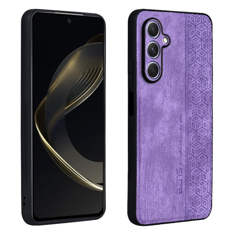 For Samsung Galaxy A25 5G AZNS 3D Embossed Skin Feel Phone Case(Purple)