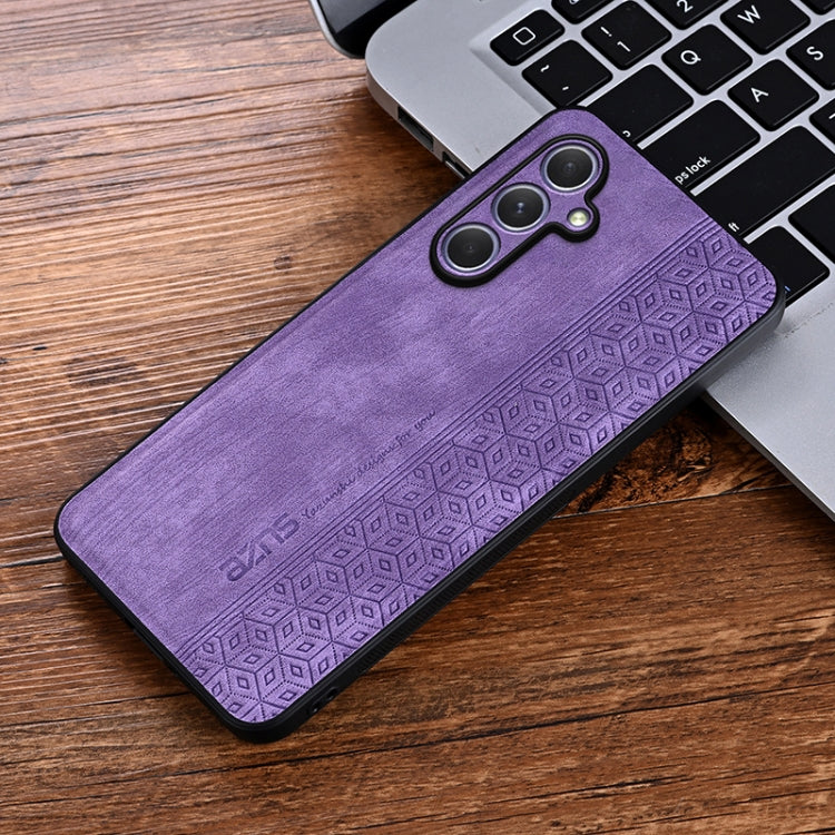 For Samsung Galaxy A25 5G AZNS 3D Embossed Skin Feel Phone Case(Purple)