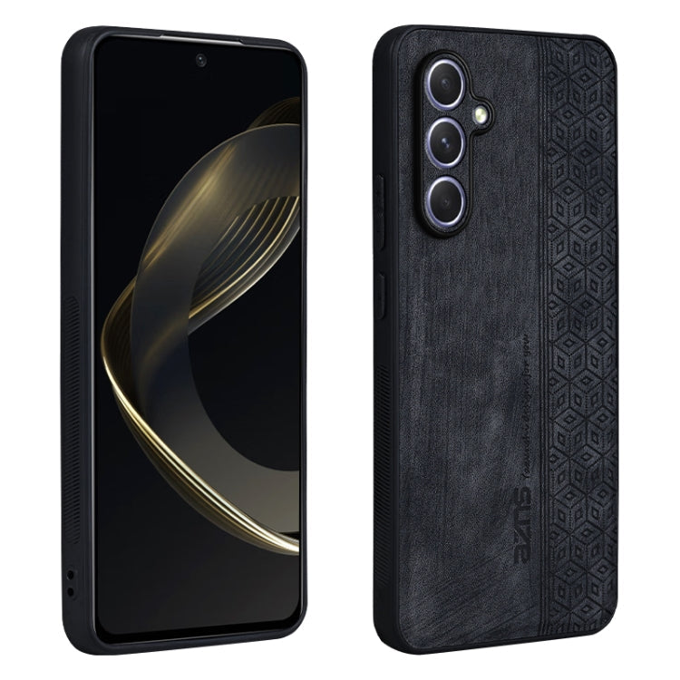For Samsung Galaxy A35 5G AZNS 3D Embossed Skin Feel Phone Case(Black)