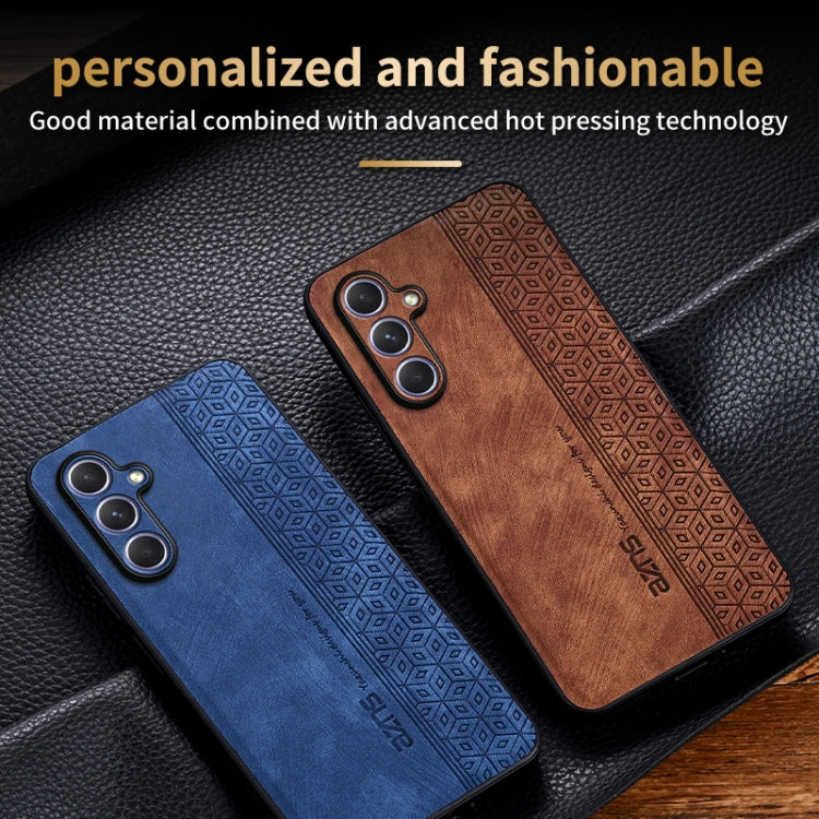 For Samsung Galaxy A35 5G AZNS 3D Embossed Skin Feel Phone Case(Sapphire Blue)