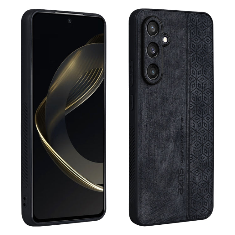 For Samsung Galaxy S24 5G AZNS 3D Embossed Skin Feel Phone Case(Black)
