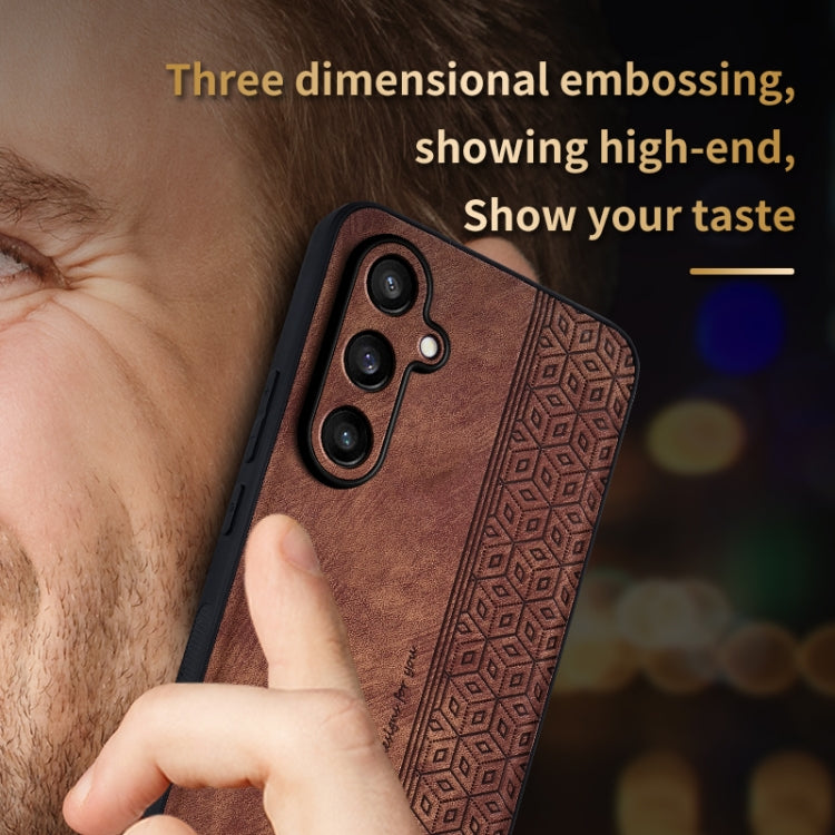 For Samsung Galaxy S24 5G AZNS 3D Embossed Skin Feel Phone Case(Sapphire Blue)