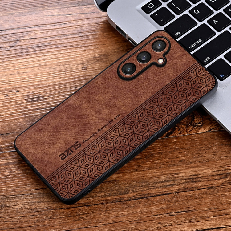 For Samsung Galaxy C55 / M55 AZNS 3D Embossed Skin Feel Phone Case(Brown)